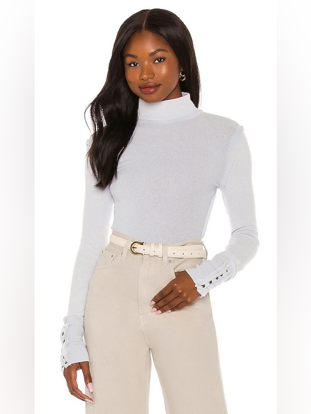 Free People We The Free x Revolve Jojo Long Sleeve Top in Iced Water - Picture 2 of 8